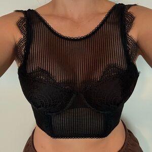 Victoria's Secret Black Sheer Lace Bra